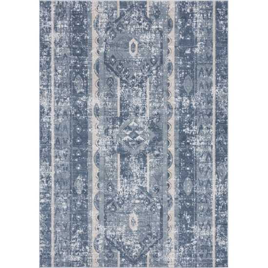 Rug Unique Loom Portland Blue Rectangular 7' 0 x 10' 0