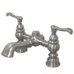 Kingston Brass Vintage 7-Inch Deck Mount Tub Faucet, Brushed Nickel