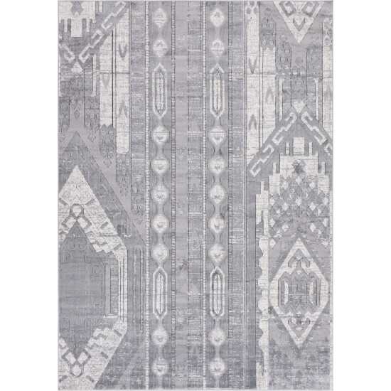 Rug Unique Loom Portland Gray Rectangular 7' 0 x 10' 0