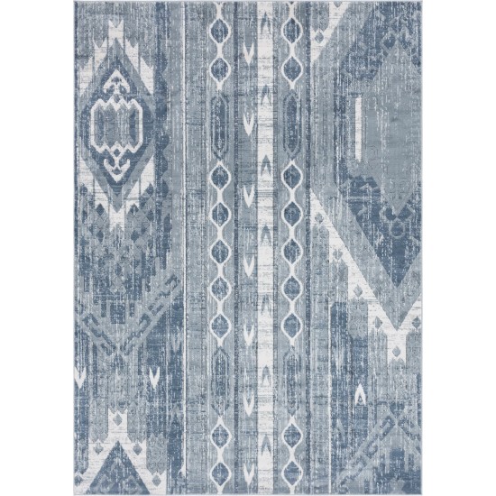 Rug Unique Loom Portland Blue Rectangular 7' 0 x 10' 0