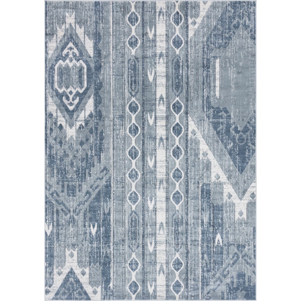 Rug Unique Loom Portland Blue Rectangular 7' 0 x 10' 0 Rug Unique Loom Portland Blue Rectangular 7' 0 x 10' 0