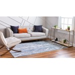 Rug Unique Loom Portland Blue Rectangular 7' 0 x 10' 0