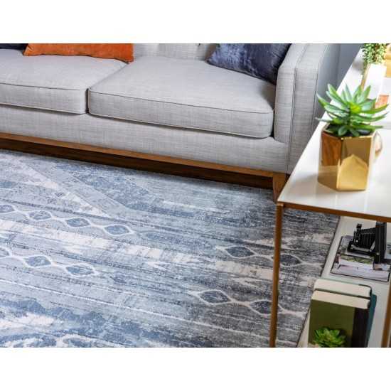 Rug Unique Loom Portland Blue Rectangular 7' 0 x 10' 0