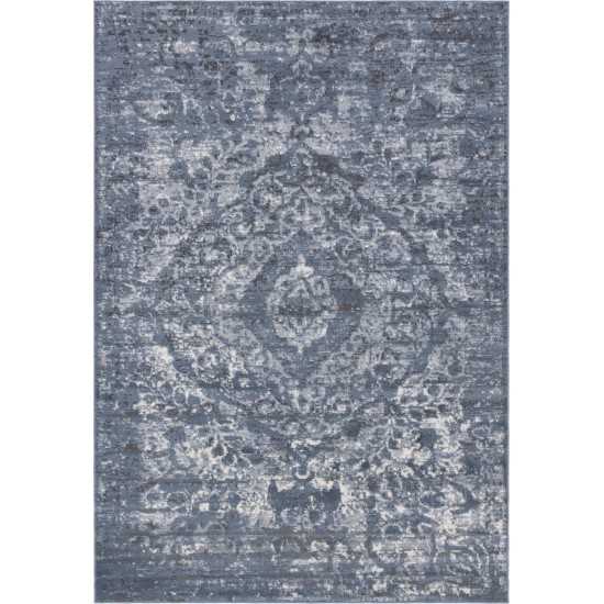 Rug Unique Loom Portland Blue Rectangular 6' 0 x 9' 0