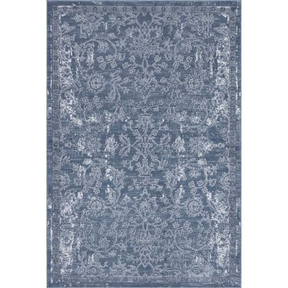 Rug Unique Loom Portland Blue Rectangular 6' 0 x 9' 0