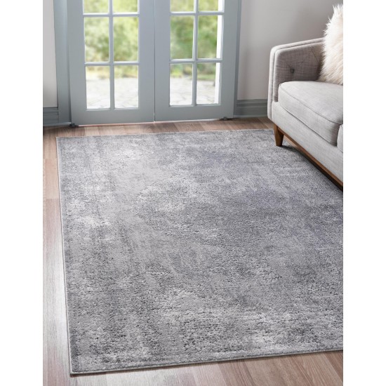 Rug Unique Loom Portland Light Gray Rectangular 6' 0 x 9' 0