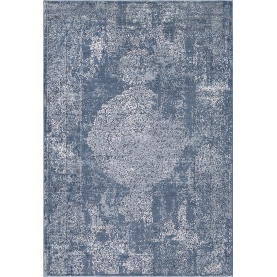 Rug Unique Loom Portland Blue Rectangular 6' 0 x 9' 0