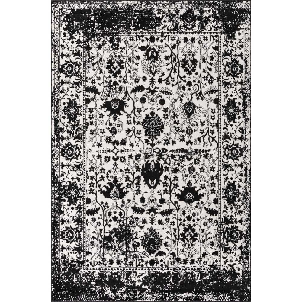 Rug Unique Loom Portland White Rectangular 6' 0 x 9' 0