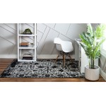 Rug Unique Loom Portland White Rectangular 6' 0 x 9' 0