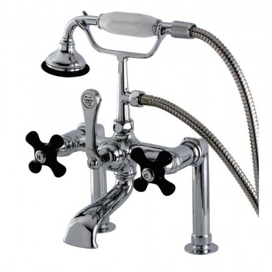 Aqua Vintage Duchess Deck Mount Clawfoot Tub Faucet, Polished Chrome