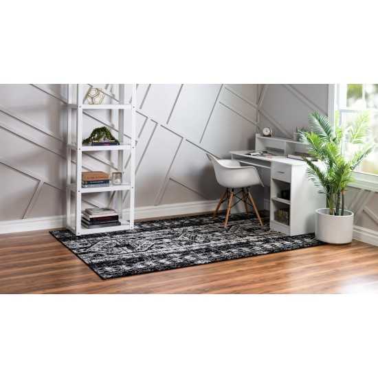 Rug Unique Loom Portland White Rectangular 6' 0 x 9' 0