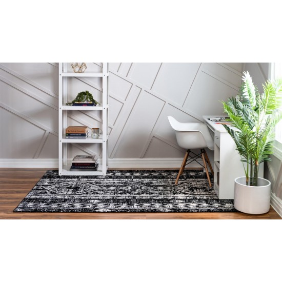 Rug Unique Loom Portland White Rectangular 6' 0 x 9' 0