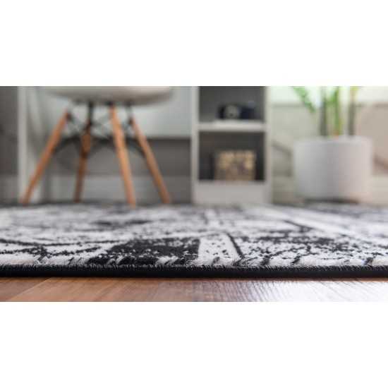 Rug Unique Loom Portland White Rectangular 6' 0 x 9' 0