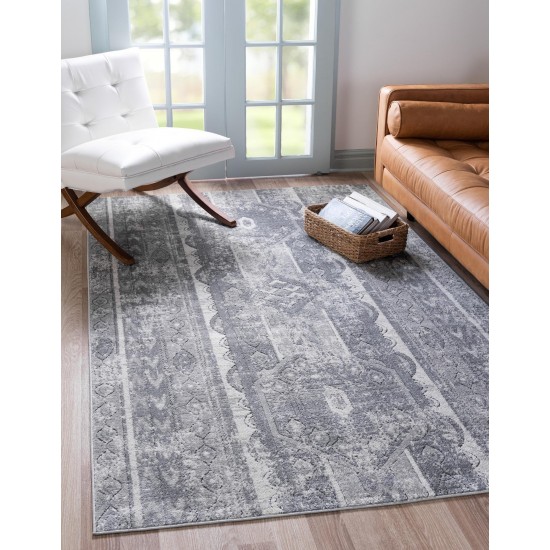 Rug Unique Loom Portland Gray Rectangular 6' 0 x 9' 0