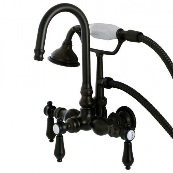 Aqua Vintage Heirloom Wall Mount Clawfoot Tub Faucet, Oil Rubbed Bronze