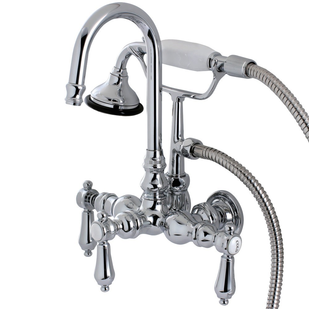 Aqua Vintage Heirloom Wall Mount Clawfoot Tub Faucet, Polished Chrome Aqua Vintage Heirloom Wall Mount Clawfoot Tub Faucet, Polished Chrome