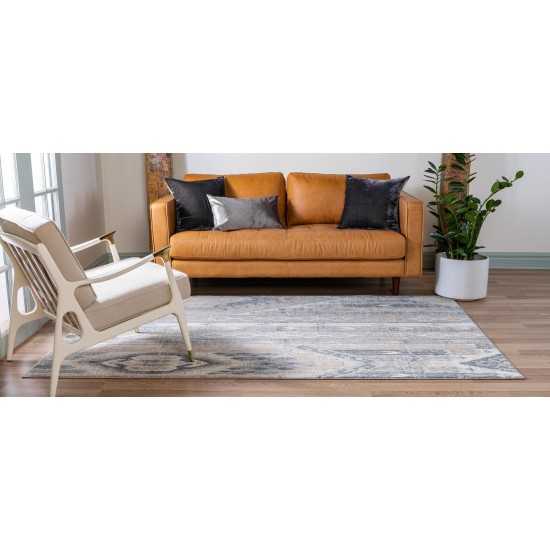 Rug Unique Loom Portland Navy Blue Rectangular 6' 0 x 9' 0
