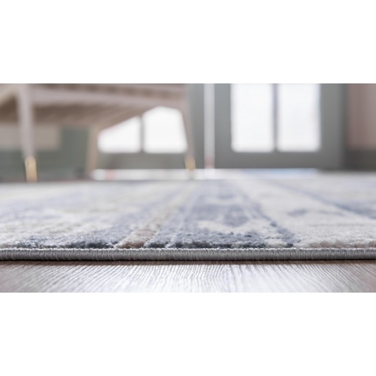 Rug Unique Loom Portland Navy Blue Rectangular 6' 0 x 9' 0