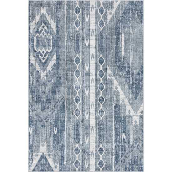 Rug Unique Loom Portland Blue Rectangular 6' 0 x 9' 0