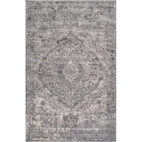 Rug Unique Loom Portland Light Gray Rectangular 5' 0 x 8' 0