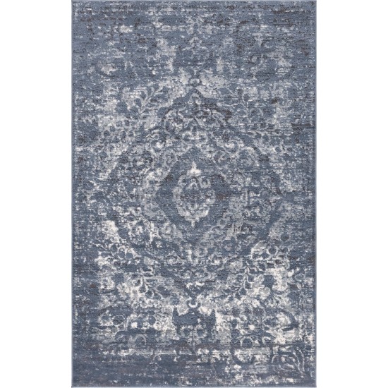 Rug Unique Loom Portland Blue Rectangular 5' 0 x 8' 0