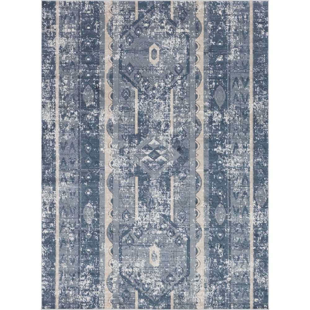 Rug Unique Loom Portland Blue Rectangular 8' 0 x 11' 0