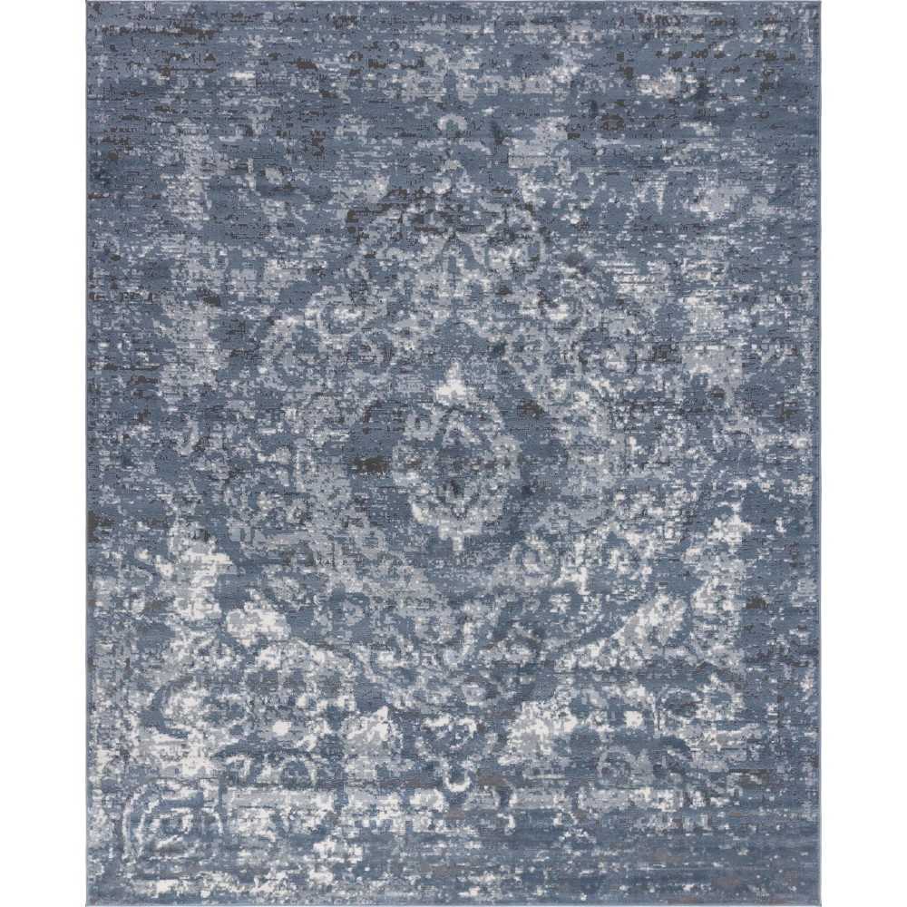 Rug Unique Loom Portland Blue Rectangular 8' 0 x 10' 0