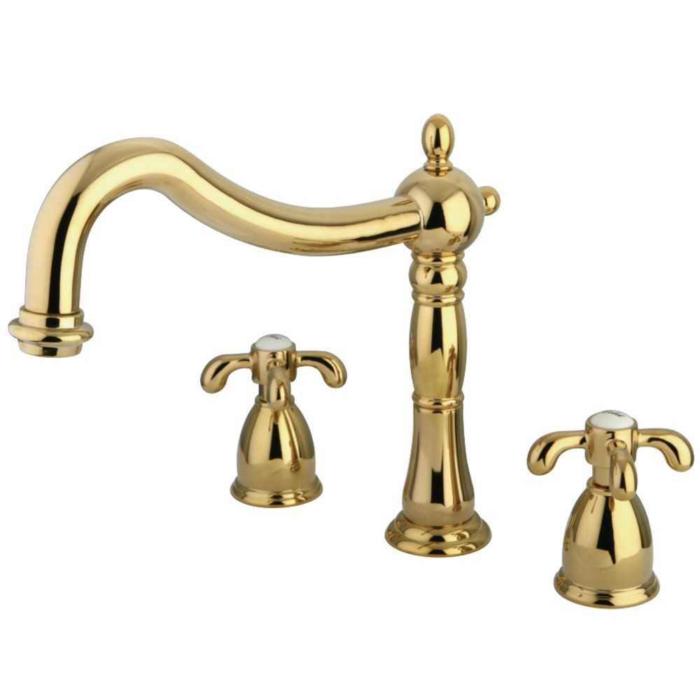 Kingston Brass French Country Roman Tub Faucet, Polished Brass