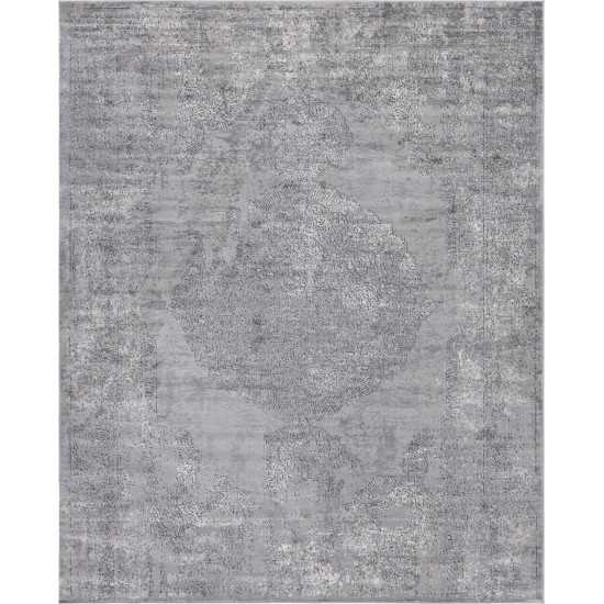 Rug Unique Loom Portland Light Gray Rectangular 8' 0 x 10' 0