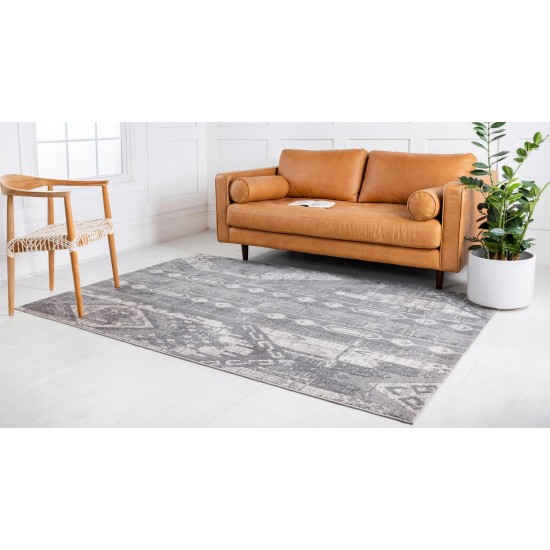 Rug Unique Loom Portland Gray Rectangular 8' 0 x 10' 0