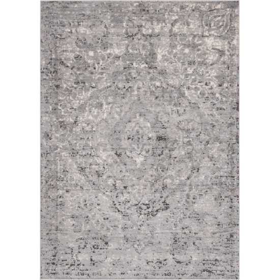 Rug Unique Loom Portland Light Gray Rectangular 7' 0 x 10' 0