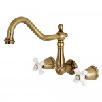 Kingston Brass Heritage Wall Mount Tub Faucet, Antique Brass