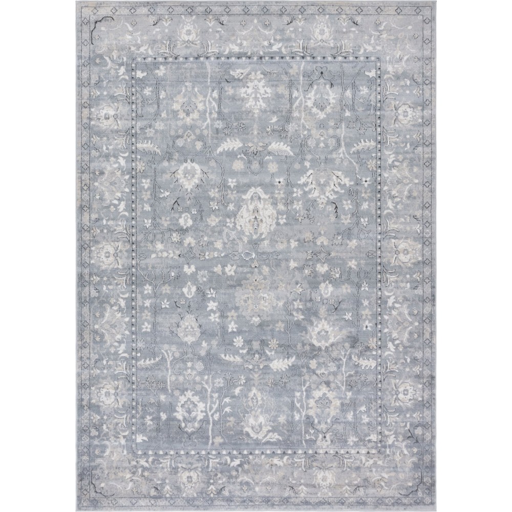 Rug Unique Loom Portland Gray Rectangular 7' 0 x 10' 0