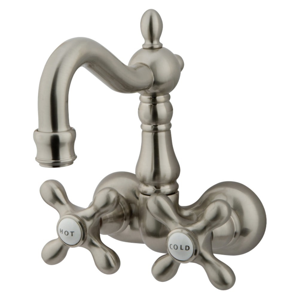 Kingston Brass Vintage 3-3/8-Inch Wall Mount Tub Faucet, Brushed Nickel