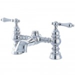 Kingston Brass Heritage 7-Inch Deck Mount Tub Faucet, Polished Chrome