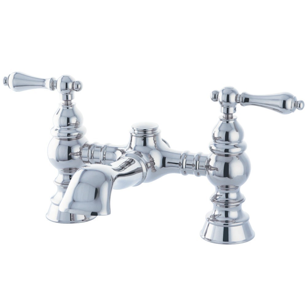 Kingston Brass Heritage 7-Inch Deck Mount Tub Faucet, Polished Chrome Kingston Brass Heritage 7-Inch Deck Mount Tub Faucet, Polished Chrome