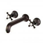 Kingston Brass Metropolitan 2-Handle Wall Mount Tub Faucet, Oil Rubbed Bronze