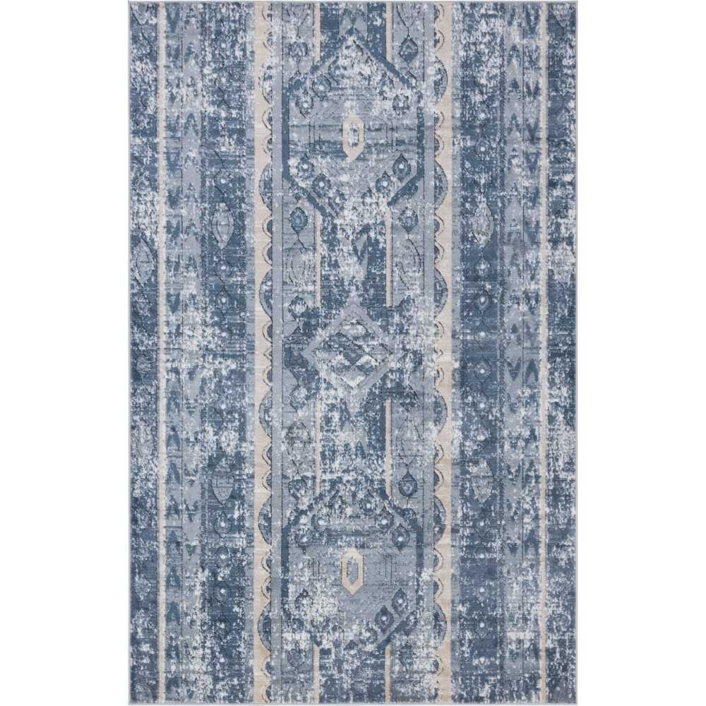 Rug Unique Loom Portland Blue Rectangular 5' 0 x 8' 0 Rug Unique Loom Portland Blue Rectangular 5' 0 x 8' 0