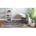 Rug Unique Loom Portland White Rectangular 5' 0 x 8' 0