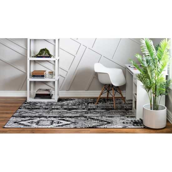 Rug Unique Loom Portland White Rectangular 5' 0 x 8' 0