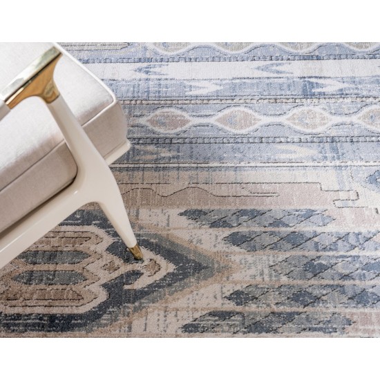 Rug Unique Loom Portland Navy Blue Rectangular 5' 0 x 8' 0
