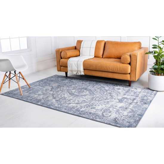 Rug Unique Loom Portland Blue Rectangular 4' 0 x 6' 0