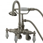 Kingston Brass Vintage Adjustable Center Wall Mount Tub Faucet, Brushed Nickel