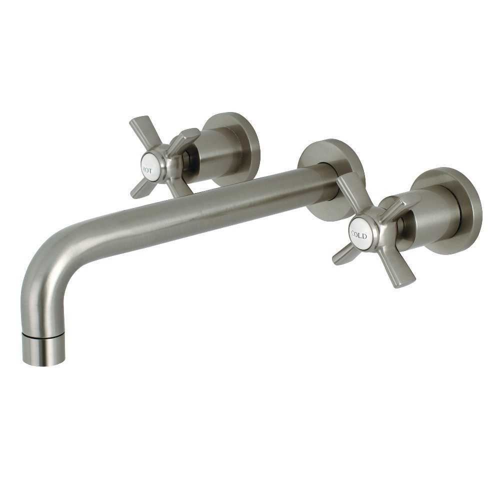 Kingston Brass Millennium 2-Handle Wall Mount Roman Tub Faucet, Brushed Nickel