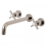 Kingston Brass Millennium 2-Handle Wall Mount Roman Tub Faucet, Polished Nickel