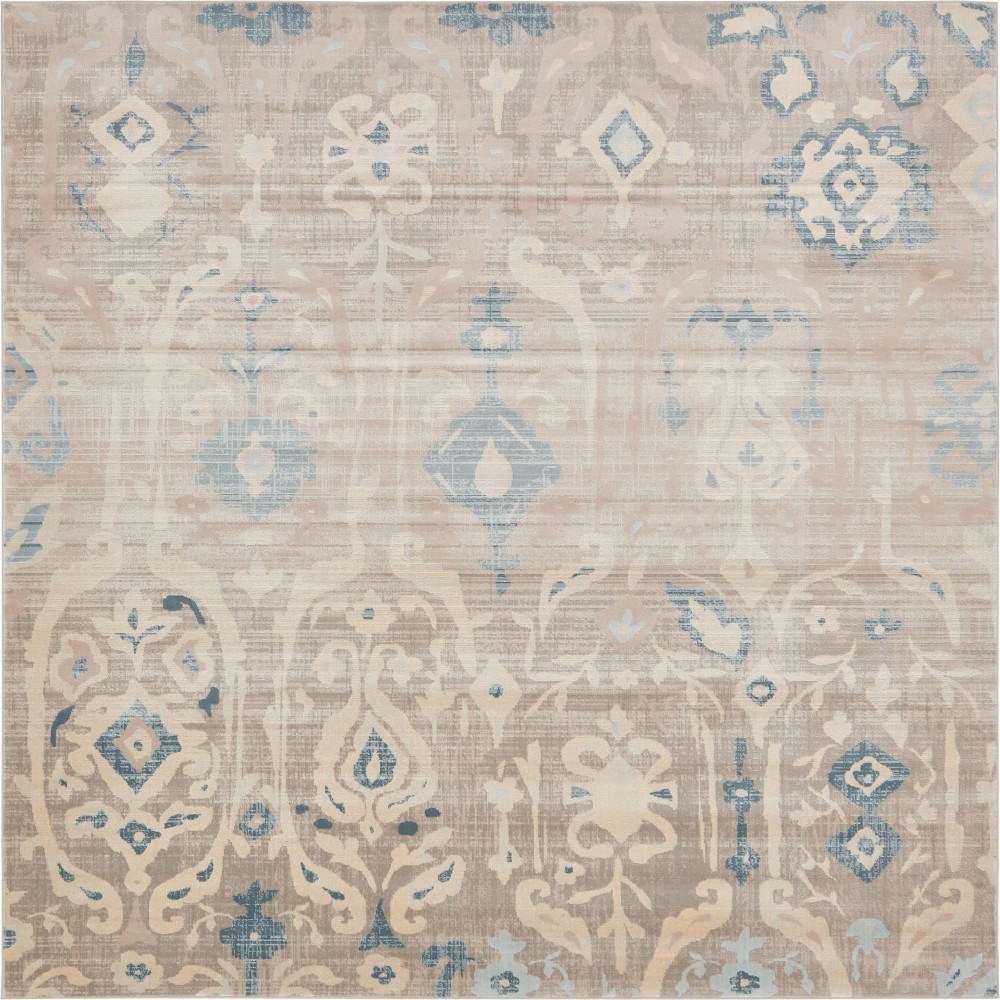 Rug Unique Loom Paris Beige Square 8' 0 x 8' 0