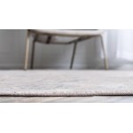 Rug Unique Loom Paris Gray Round 6' 0 x 6' 0