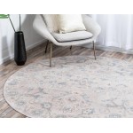Rug Unique Loom Paris Gray Round 6' 0 x 6' 0