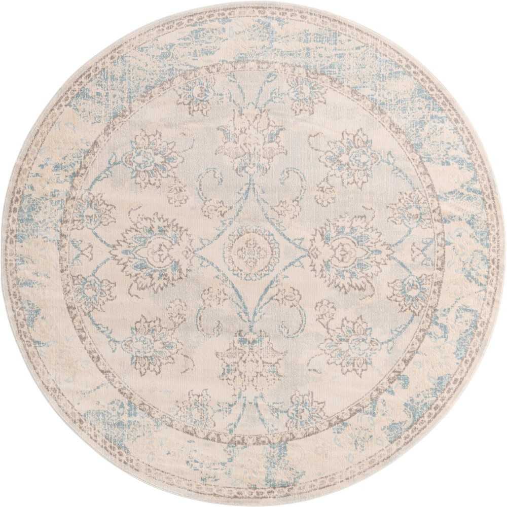 Rug Unique Loom Paris Beige Round 6' 0 x 6' 0