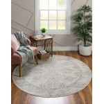 Rug Unique Loom Paris Beige Round 6' 0 x 6' 0